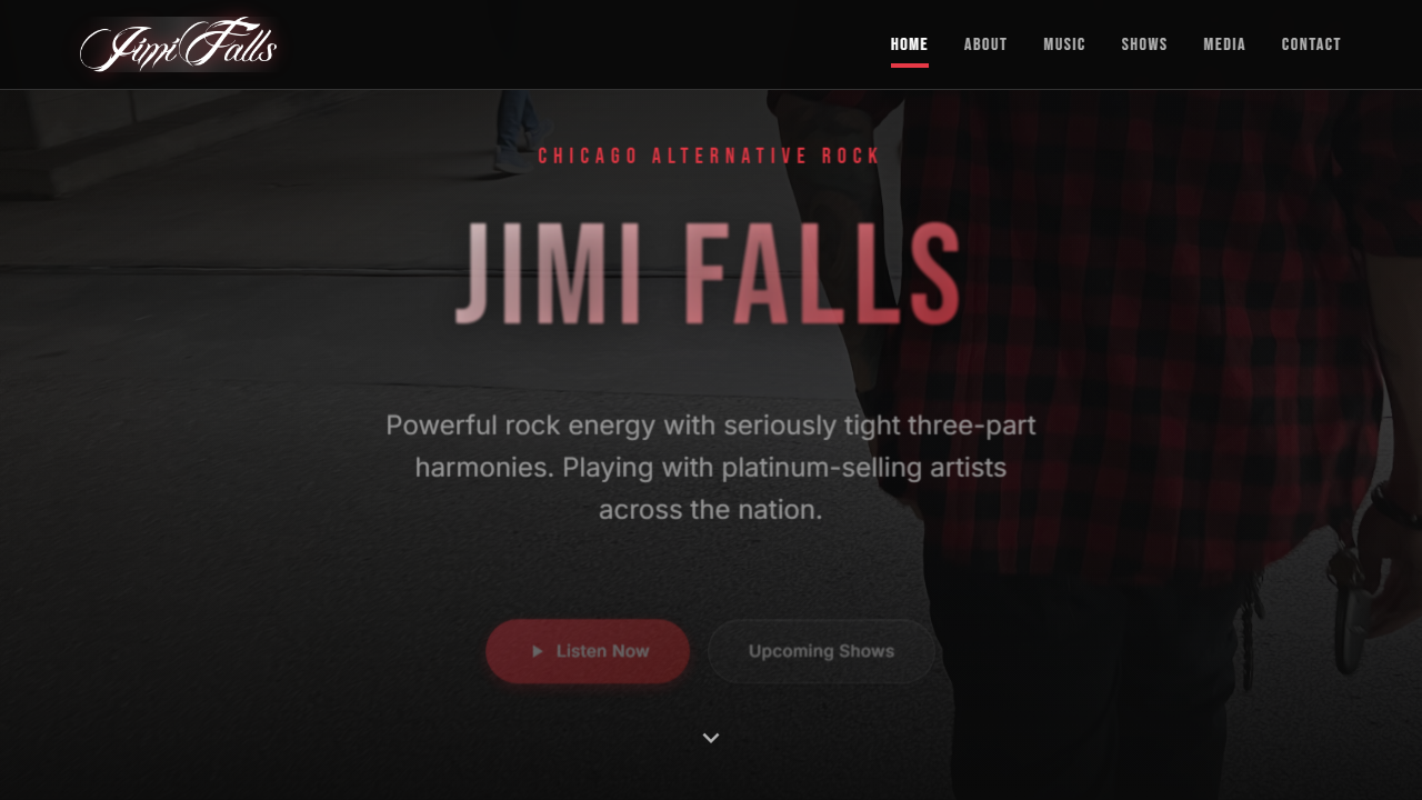 Jimi Falls website screenshot